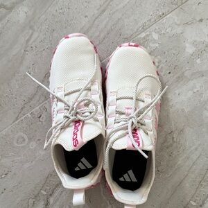 Adidas Kids' White and Pink Sneakers